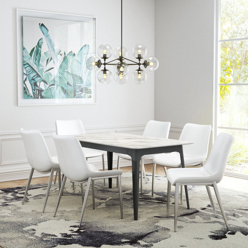 Teglberg Dining Chair - White/Silver - Set of 2