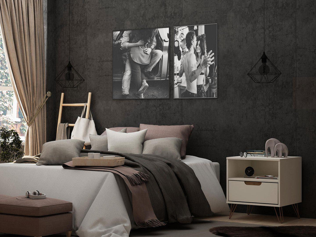 Nuuk I Night Table - Off White/Nature