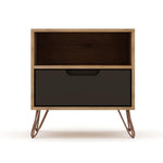 Nuuk I Night Table - Nature/Textured Grey
