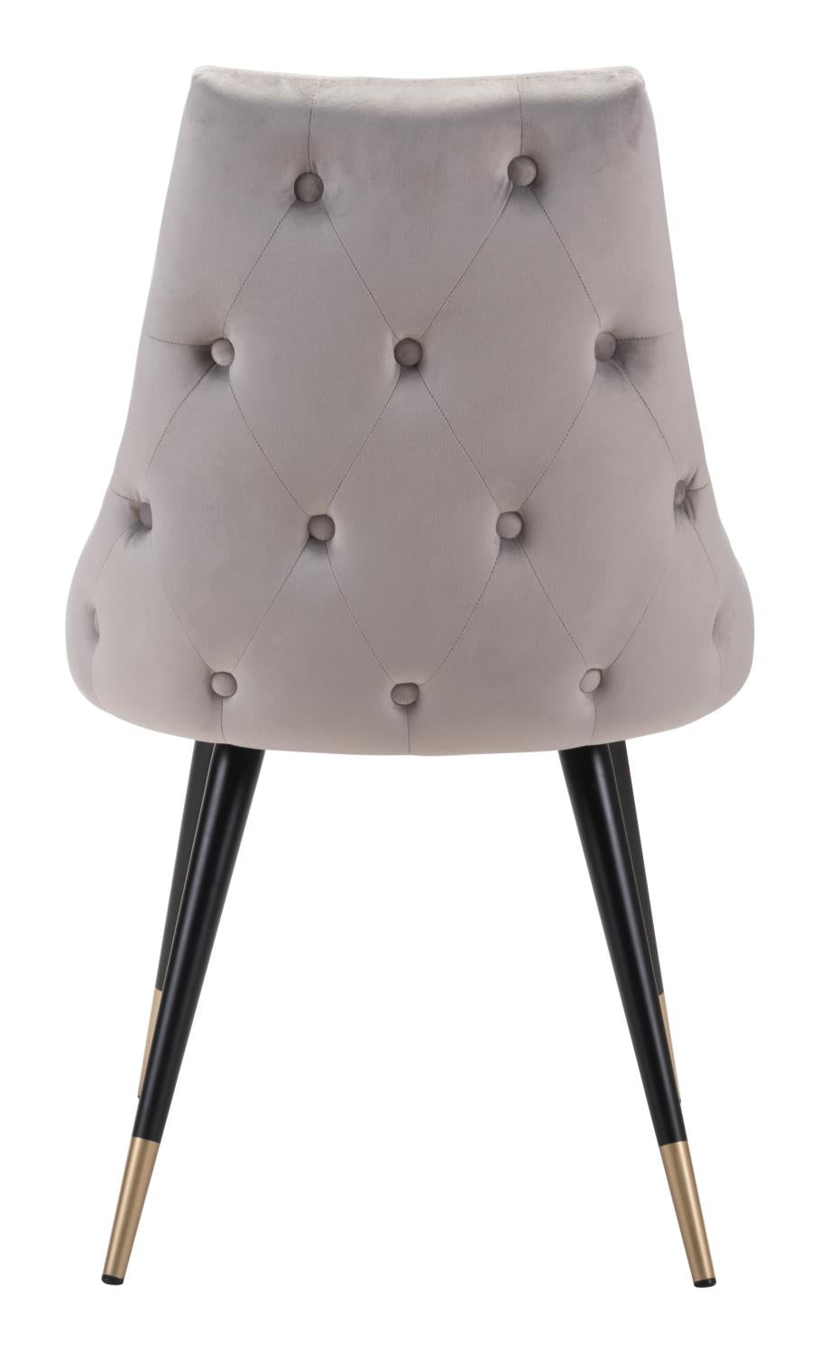 Travis Dining Chair - Grey Velvet - Set of 2