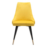 Travis Dining Chair - Yellow Velvet - Set of 2