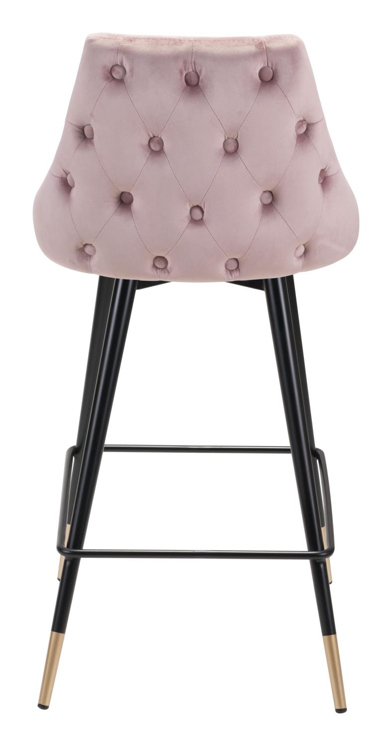 Travis Counter Chair - Blush Velvet