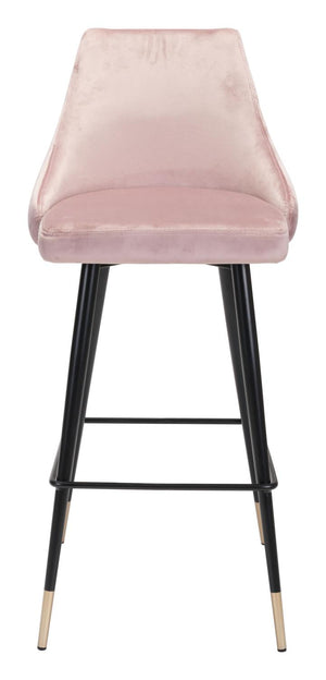 Travis Bar Chair - Blush Velvet