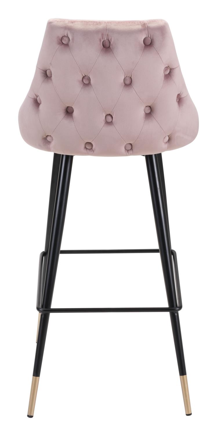 Travis Bar Chair - Blush Velvet