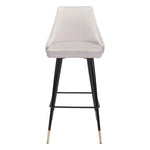 Travis Bar Chair - Grey Velvet