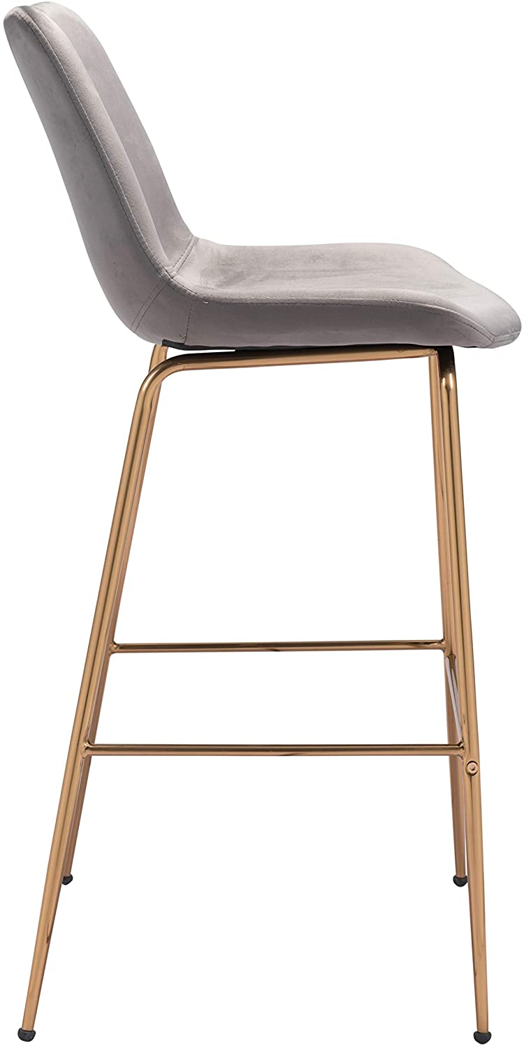 Billinton Bar Chair - Grey/Gold