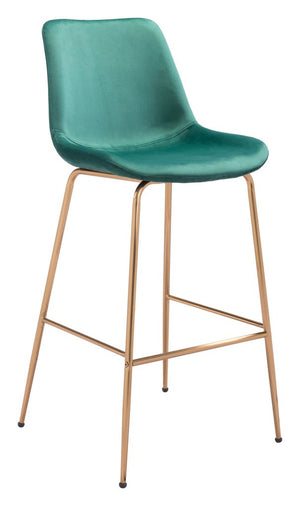 Billinton Bar Chair - Emerald Green/Gold