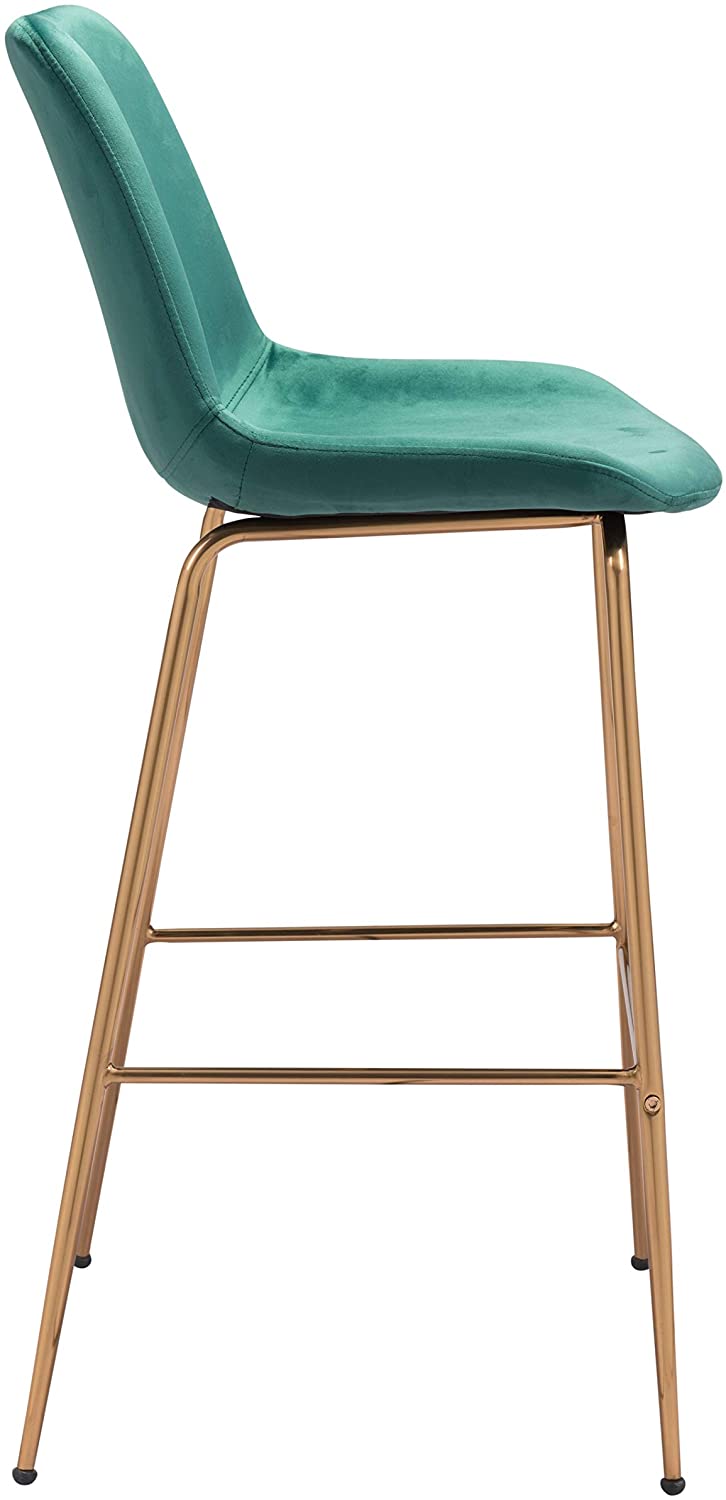 Billinton Bar Chair - Emerald Green/Gold