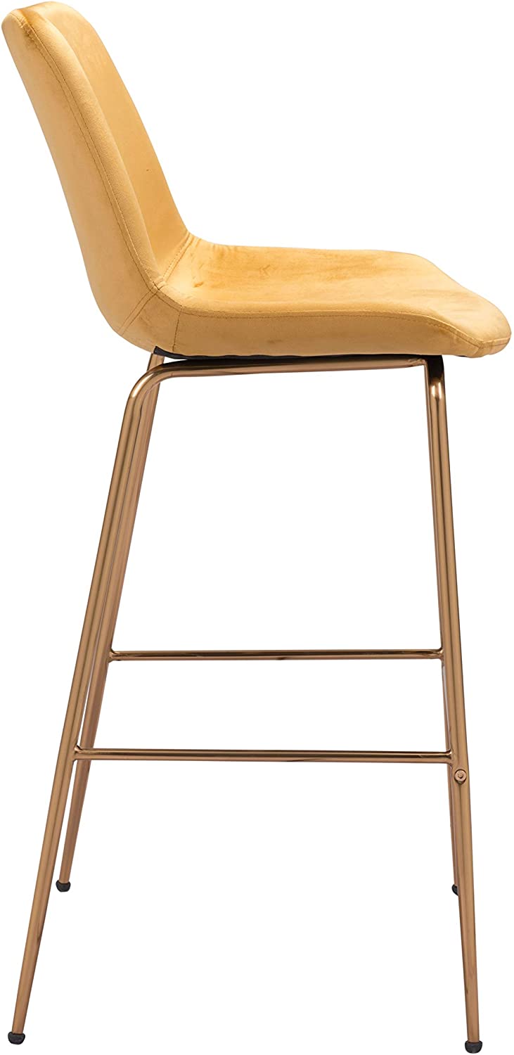 Billinton Bar Chair - Canary Yellow/Gold