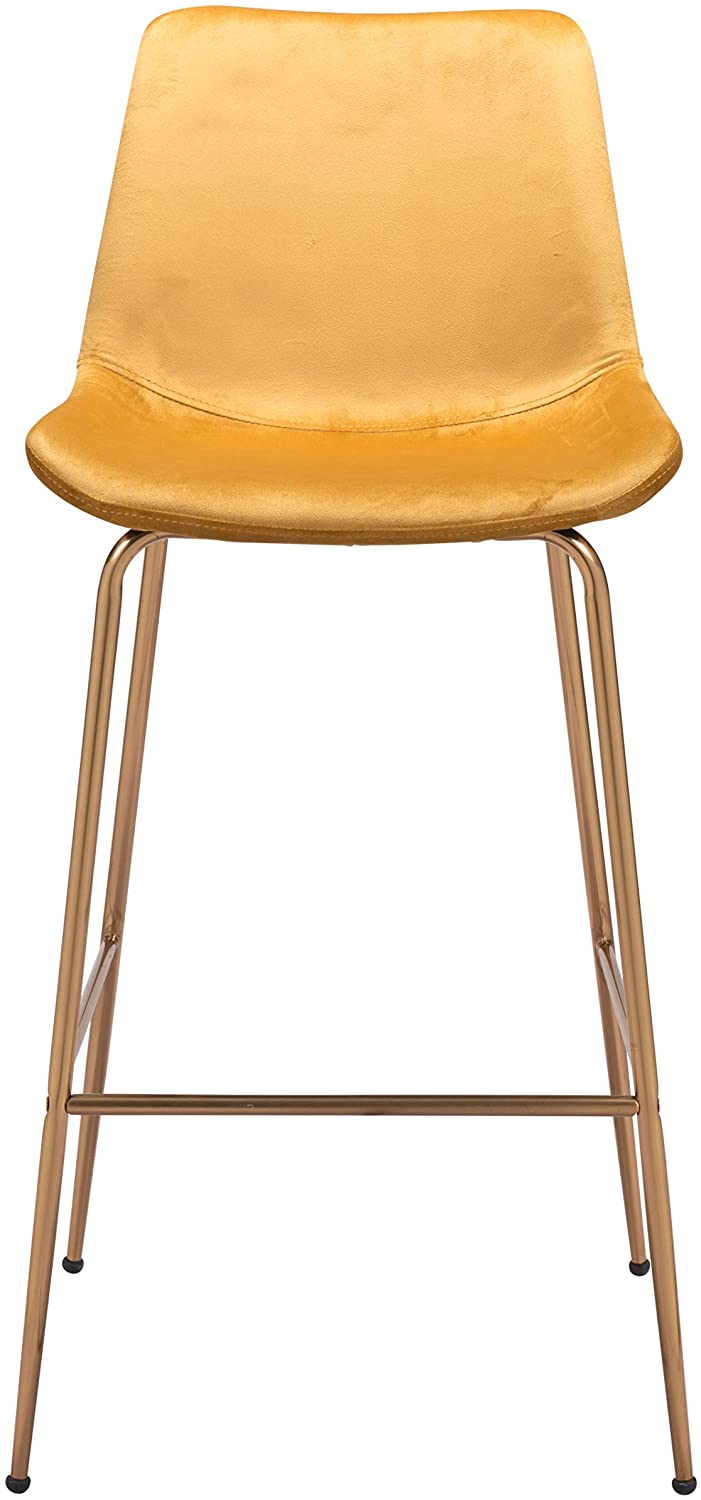 Billinton Bar Chair - Canary Yellow/Gold