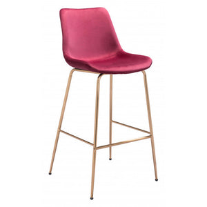 Billinton Bar Chair - Candy Apple Red/Gold