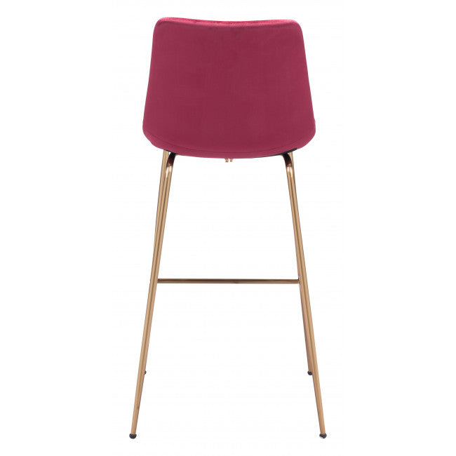 Billinton Bar Chair - Candy Apple Red/Gold