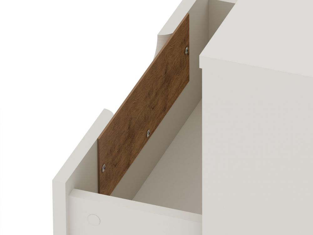 Nuuk I Night Table - Off White/Nature