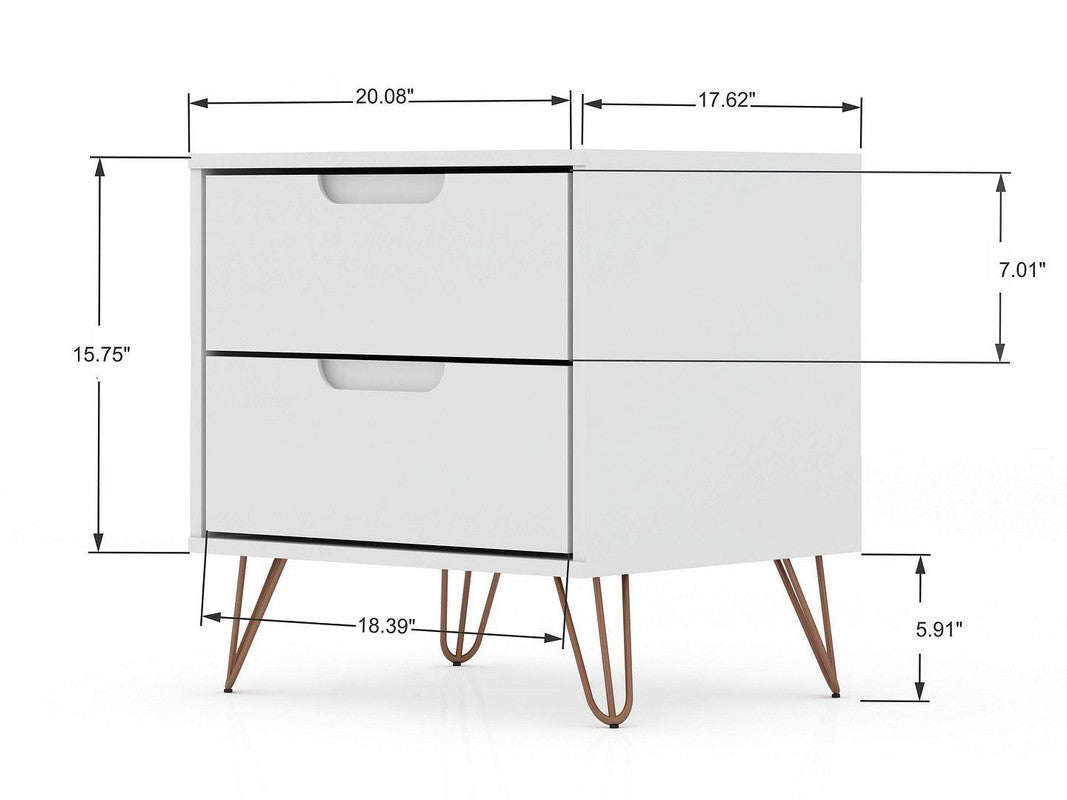 Nuuk II Night Table - White