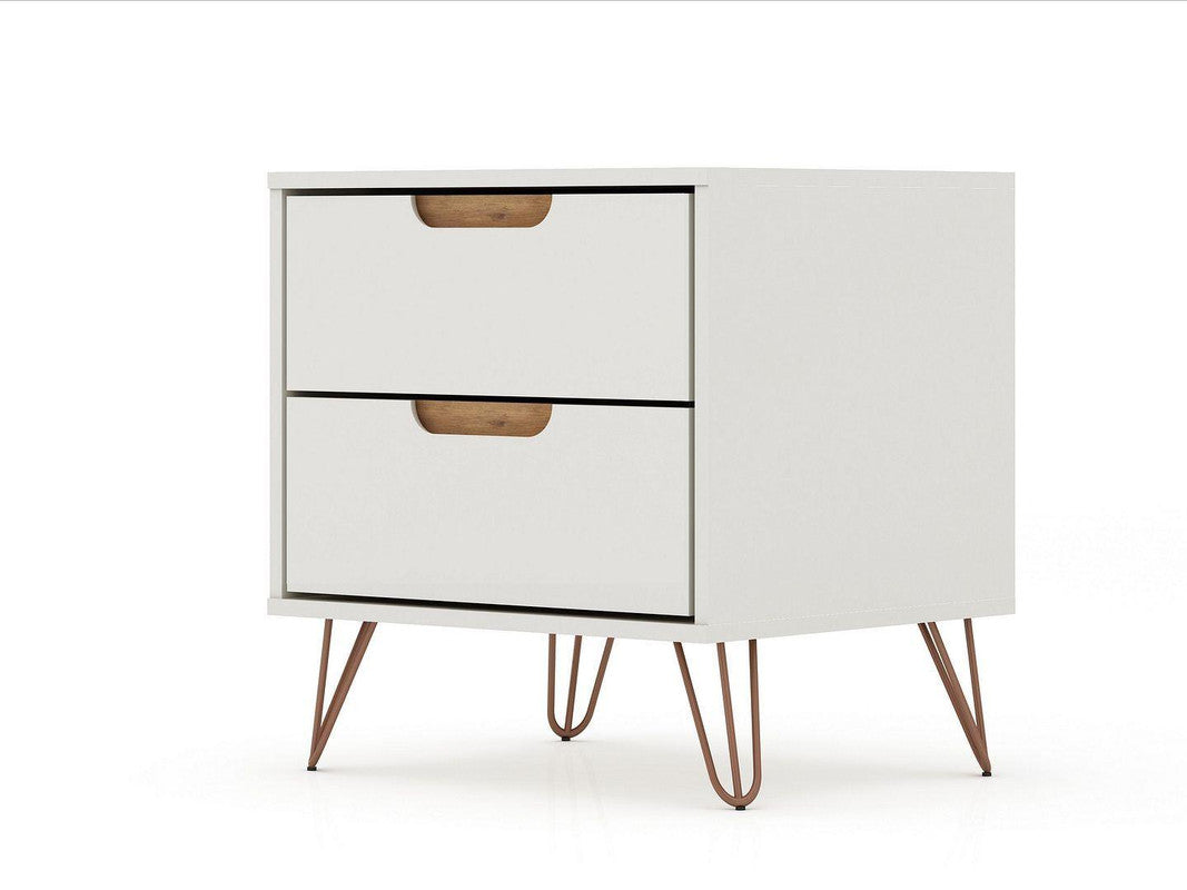 Nuuk II Night Table - Off White/Nature