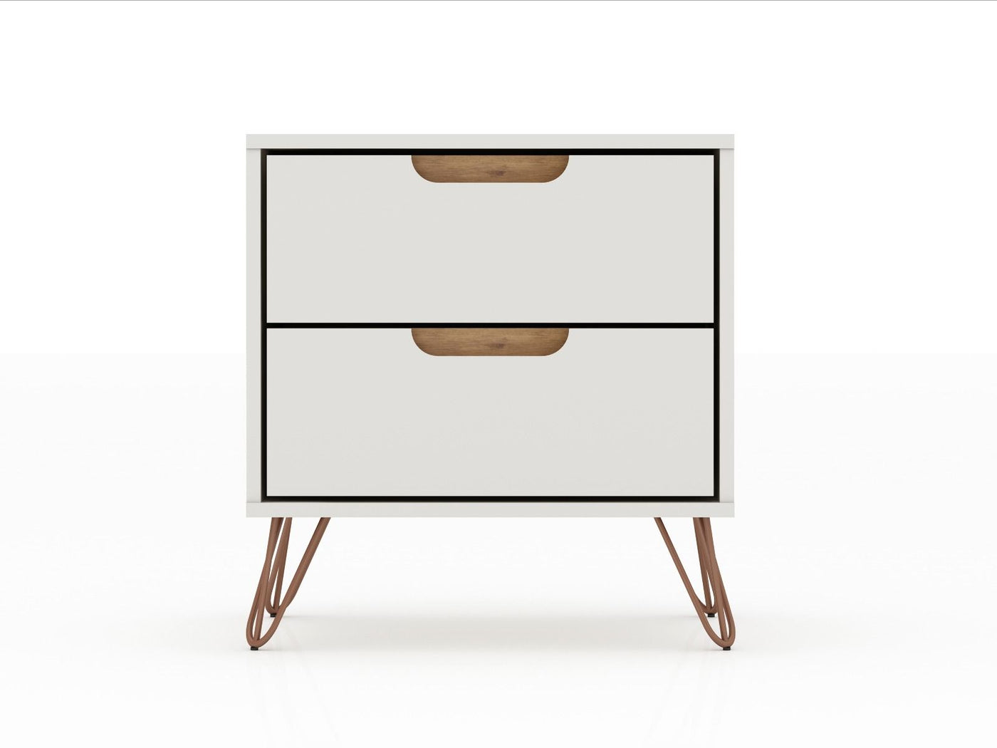 Nuuk II Night Table - Off White/Nature