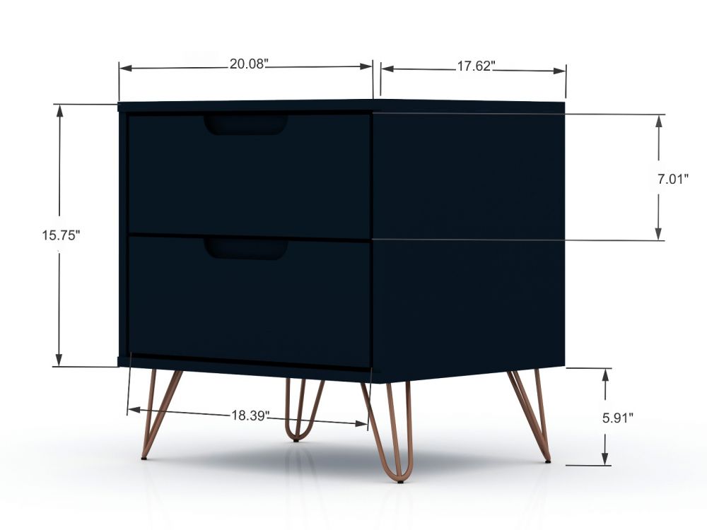 Nuuk II Night Table - Midnight Blue