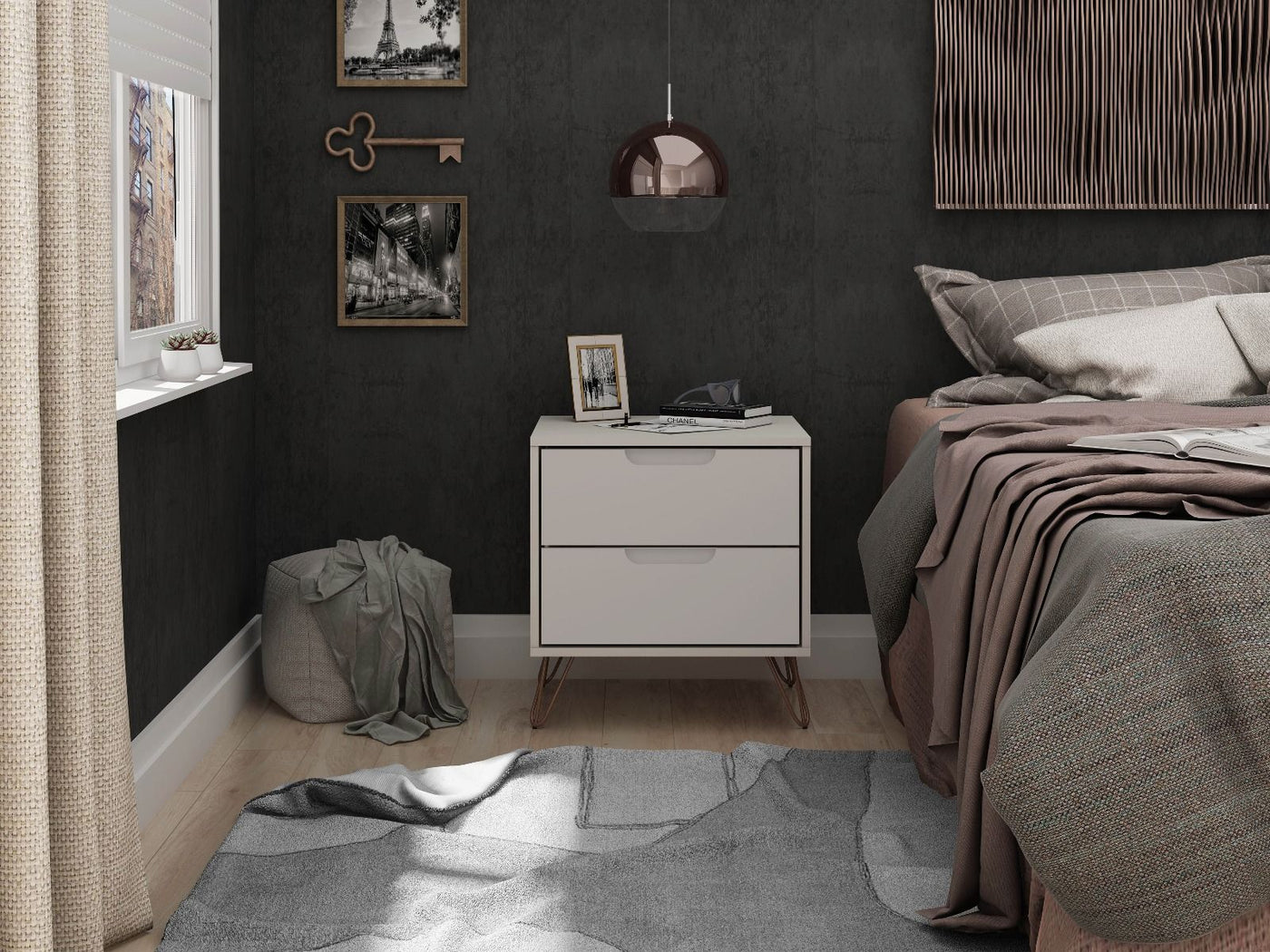 Nuuk II Night Table - Off White