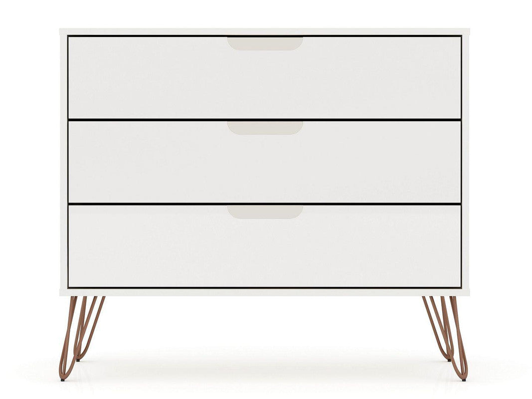 Nuuk 3-Drawer Dresser - White