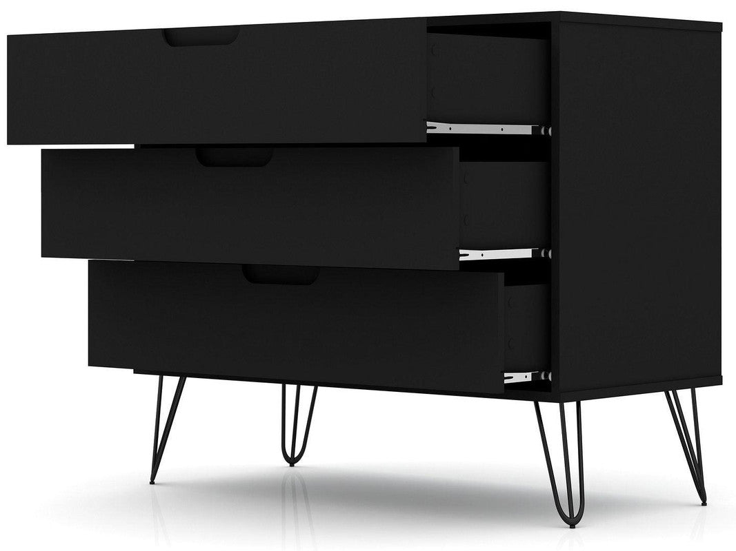Nuuk 3-Drawer Dresser - Black