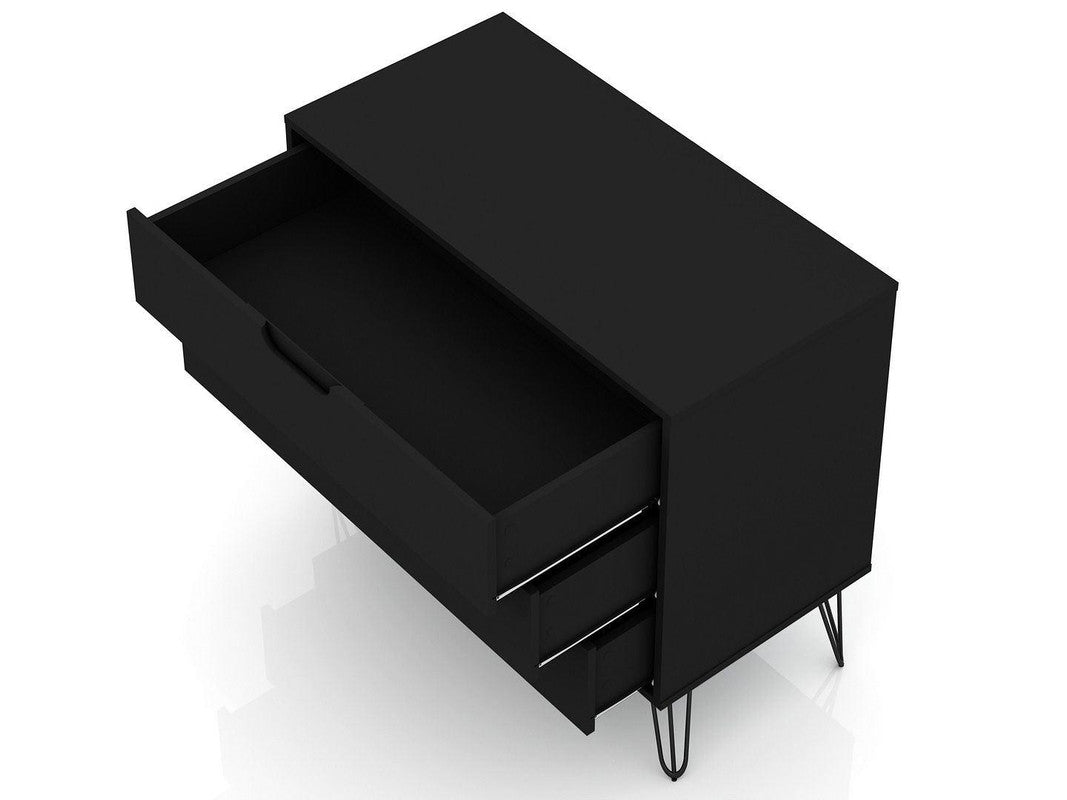 Nuuk 3-Drawer Dresser - Black