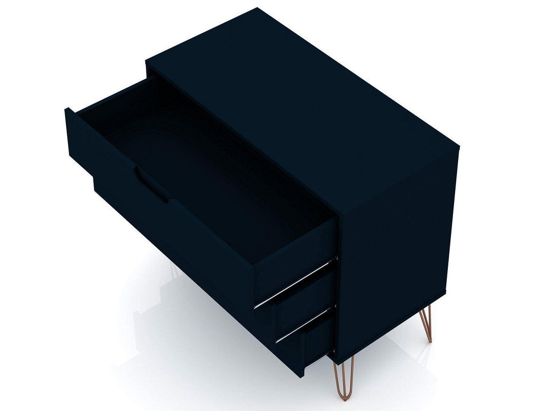 Nuuk 3-Drawer Dresser - Midnight Blue