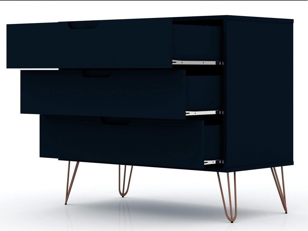 Nuuk 3-Drawer Dresser - Midnight Blue