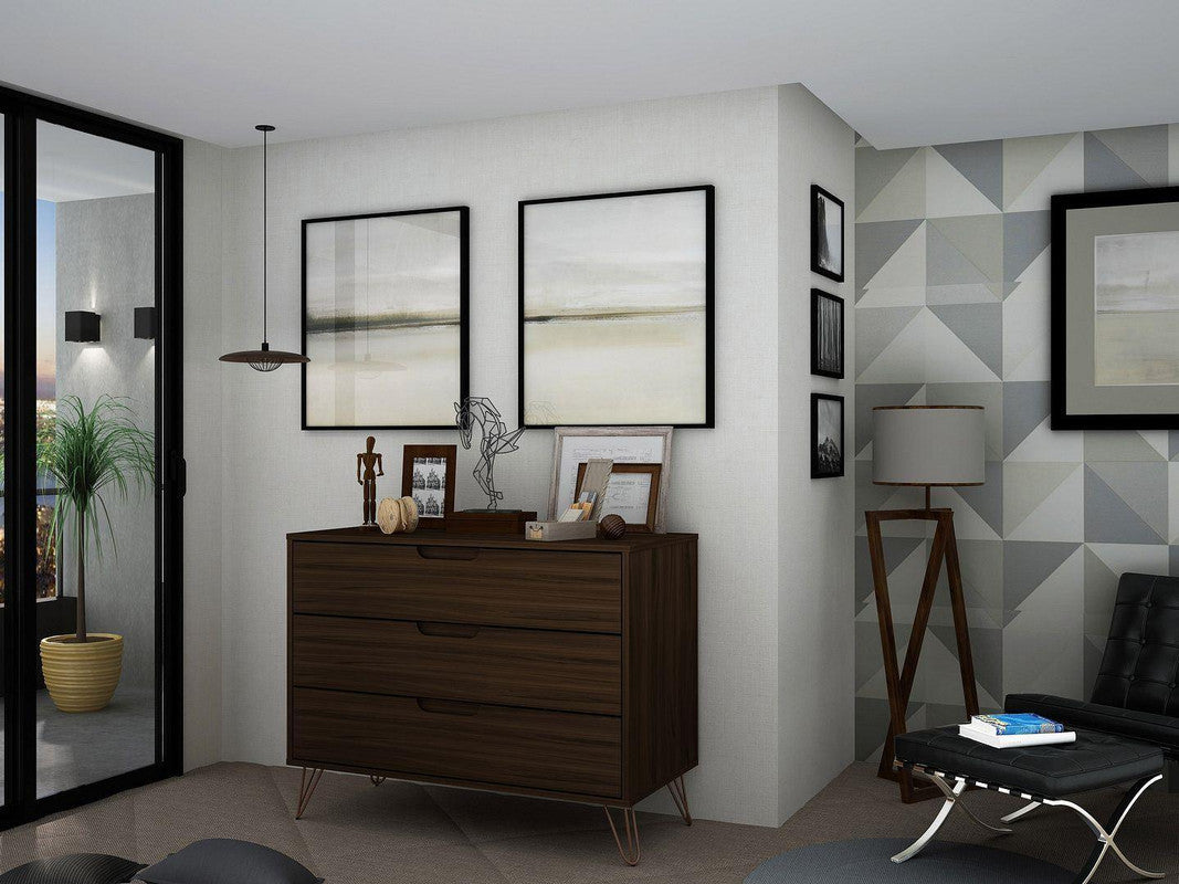 Nuuk 3-Drawer Dresser - Brown