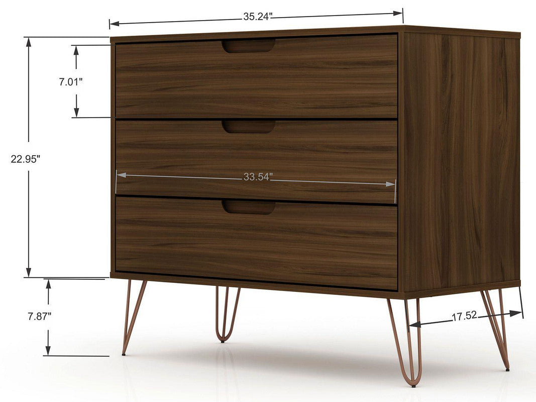 Nuuk 3-Drawer Dresser - Brown