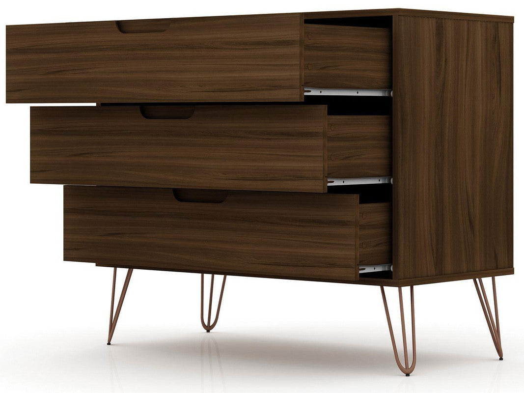 Nuuk 3-Drawer Dresser - Brown