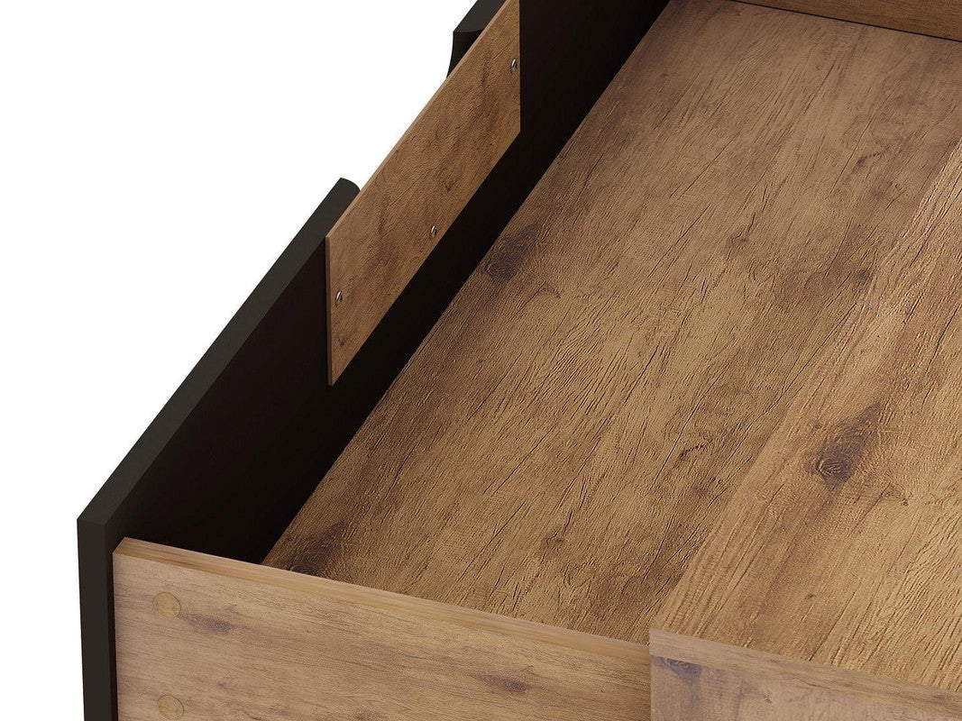 Nuuk 3-Drawer Dresser and Night Table Set - Nature/Textured Grey