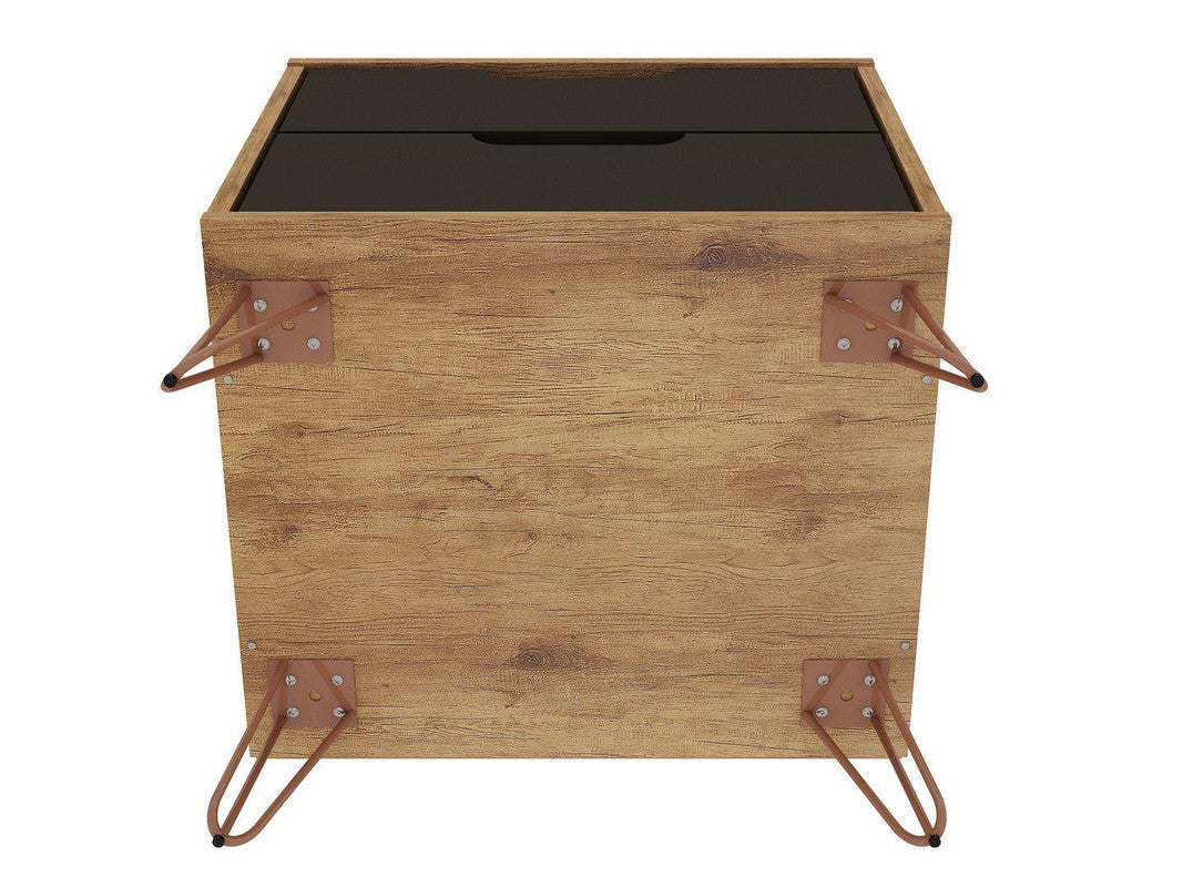 Nuuk 3-Drawer Dresser and Night Table Set - Nature/Textured Grey