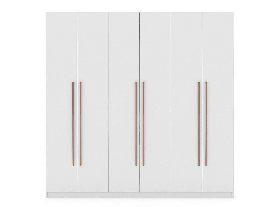 Radfeld 6-Door Wardrobe - White