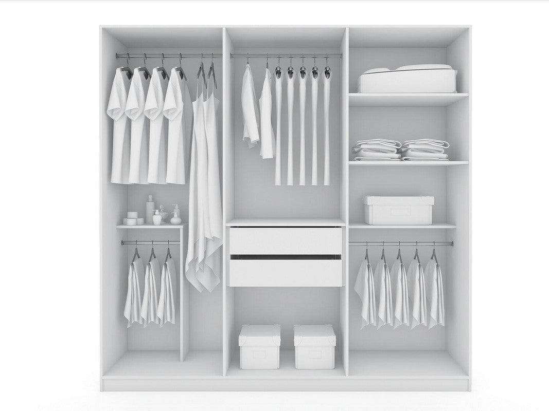 Radfeld 6-Door Wardrobe - White