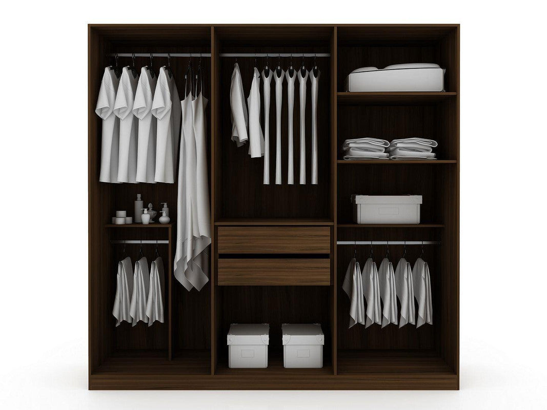Radfeld 6-Door Wardrobe - Brown
