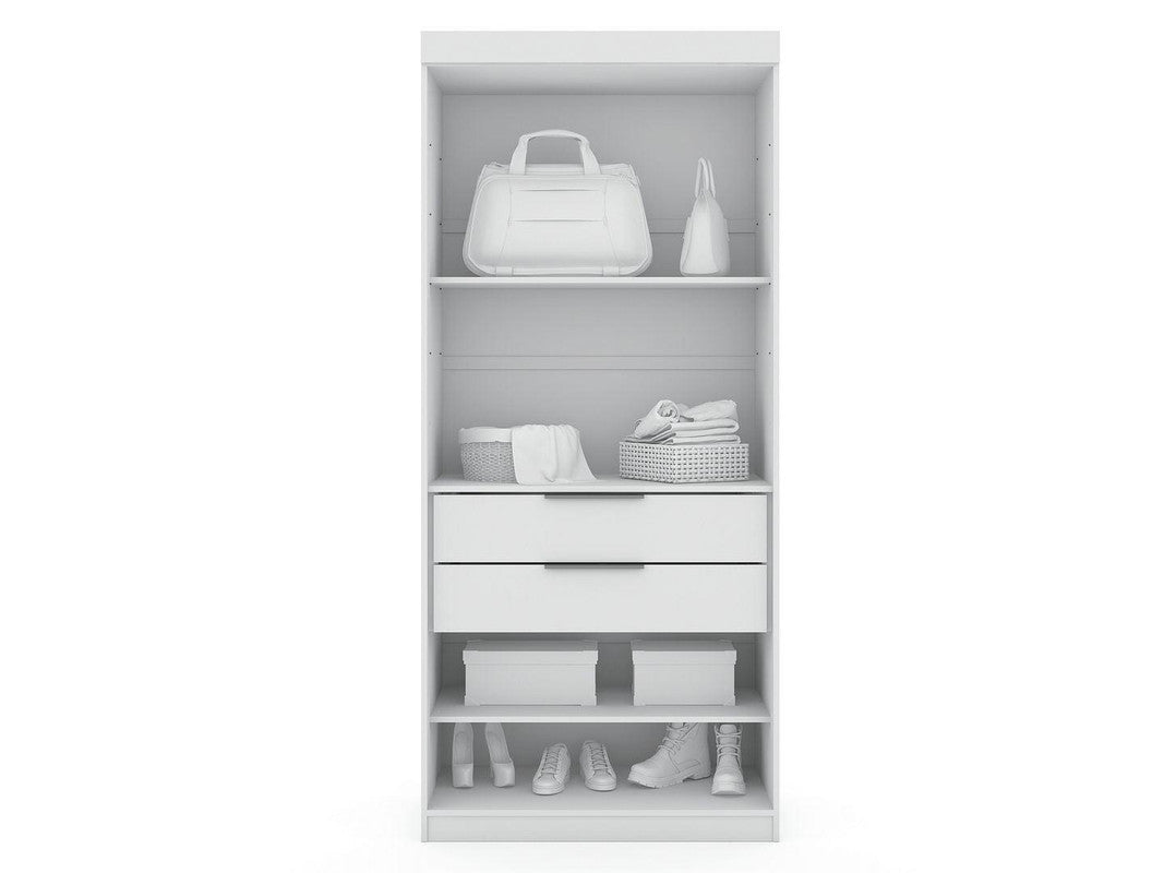 Oulu Open Sectional Wardrobe - White