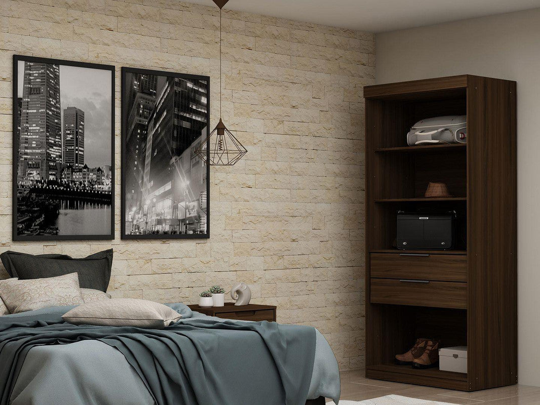 Oulu Open Sectional Wardrobe - Brown