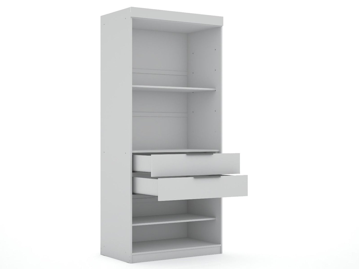 Oulu Open Sectional Wardrobe - White