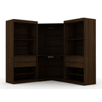 Oulu 3-Piece Sectional Corner Wardrobe - Brown