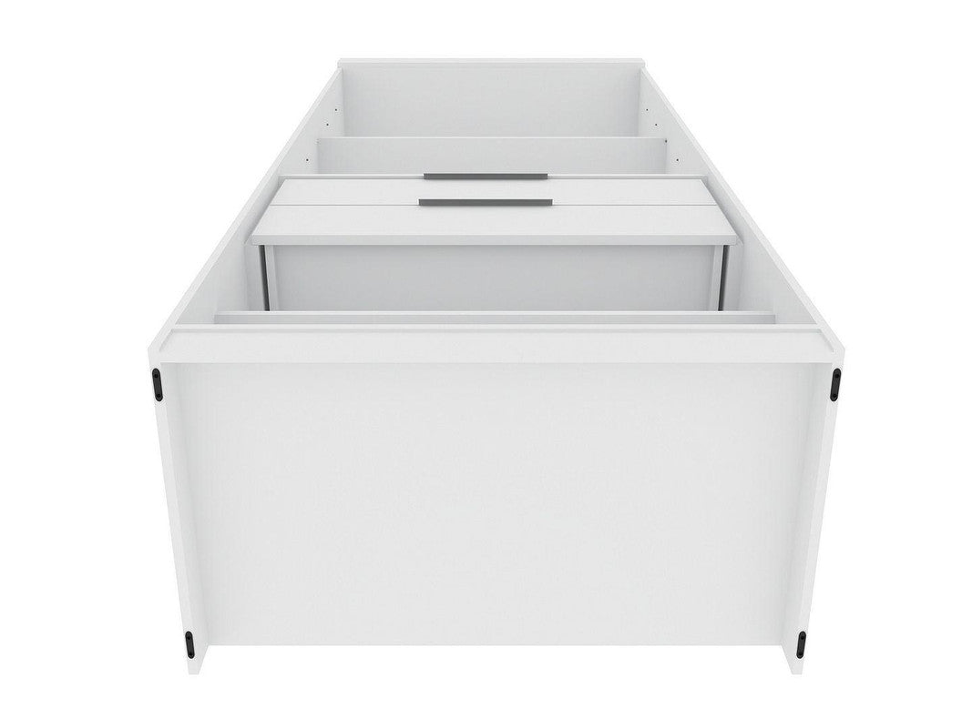 Oulu 2-Piece Open Sectional Wardrobe - White