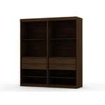 Oulu 2-Piece Open Sectional Wardrobe - Brown