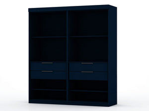 Oulu 2-Piece Open Sectional Wardrobe - Midnight Blue
