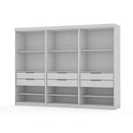 Oulu 3-Piece Open Sectional Wardrobe - White