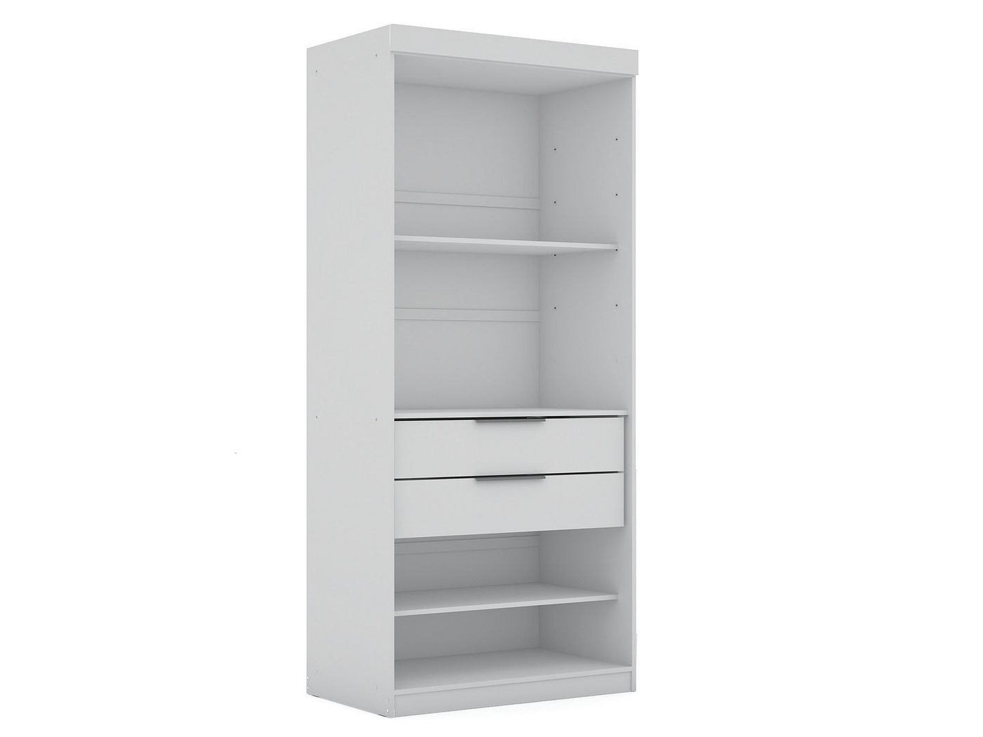 Oulu 3-Piece Open Sectional Wardrobe - White