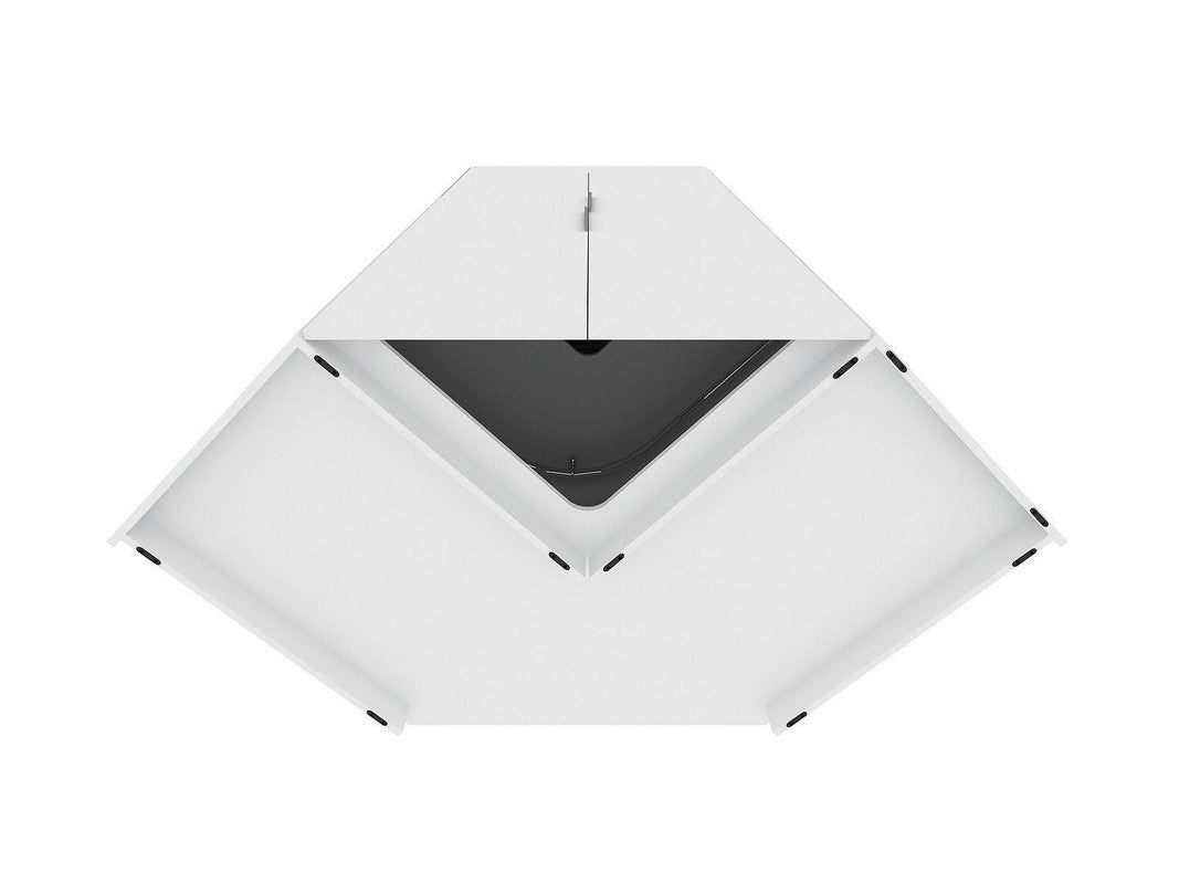 Oulu Corner Wardrobe - White