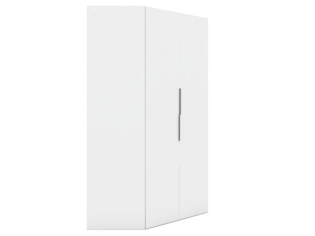 Oulu Corner Wardrobe - White