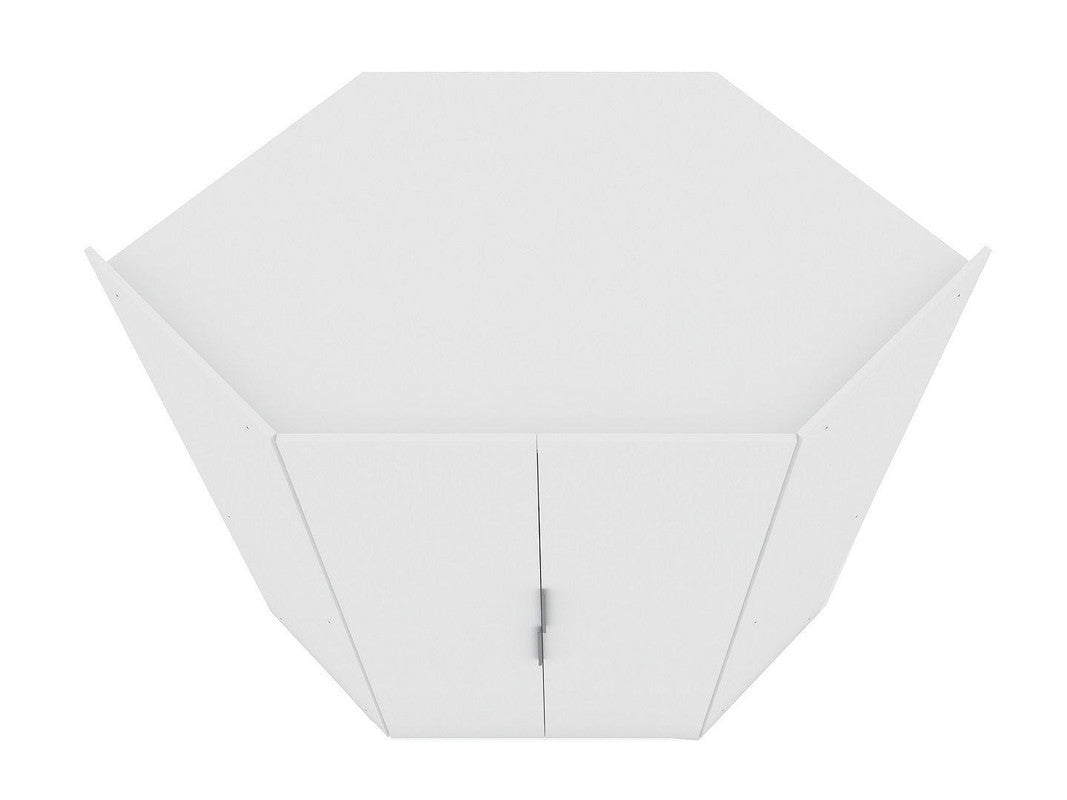 Oulu Corner Wardrobe - White