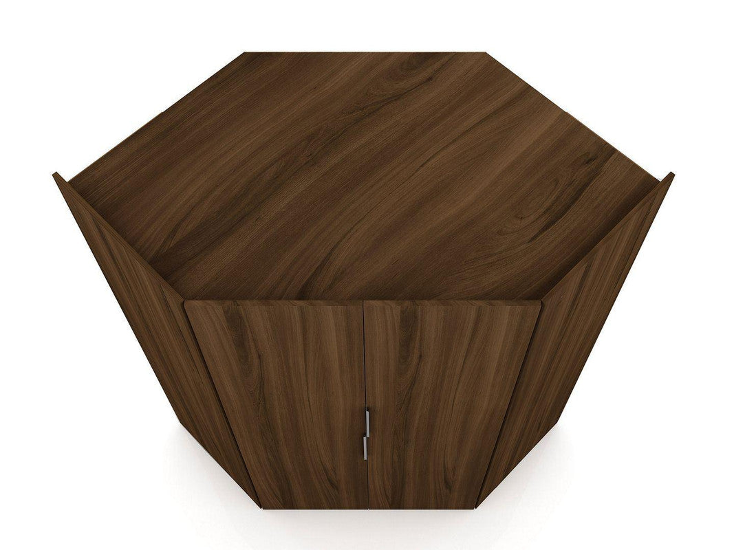 Oulu Corner Wardrobe - Brown