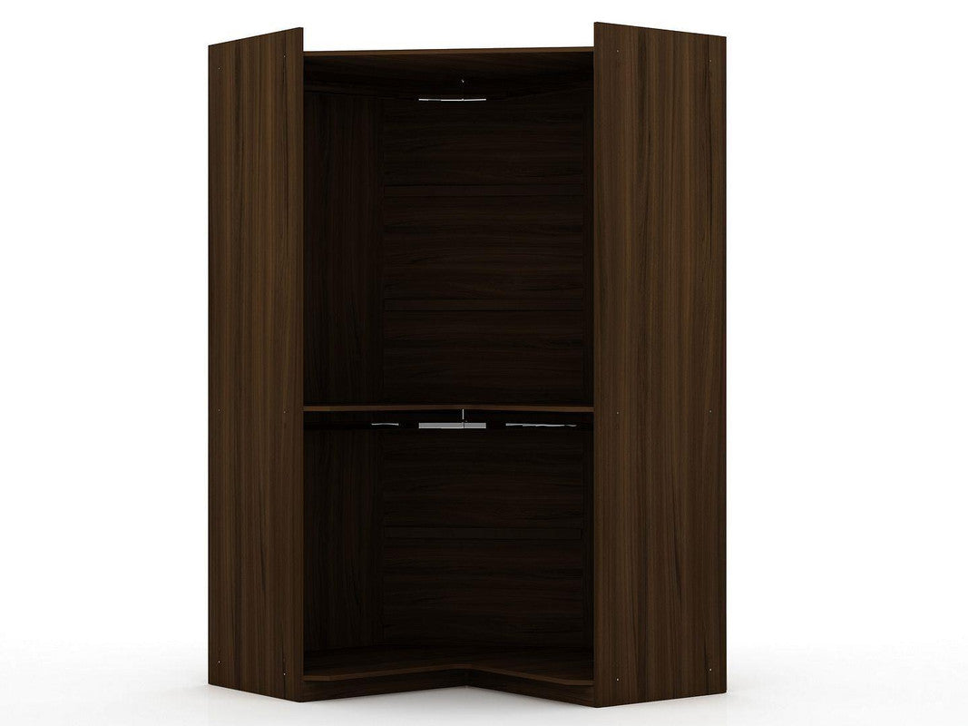Oulu Corner Wardrobe - Brown