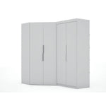 Oulu 2-Piece Modular Corner Wardrobe - White